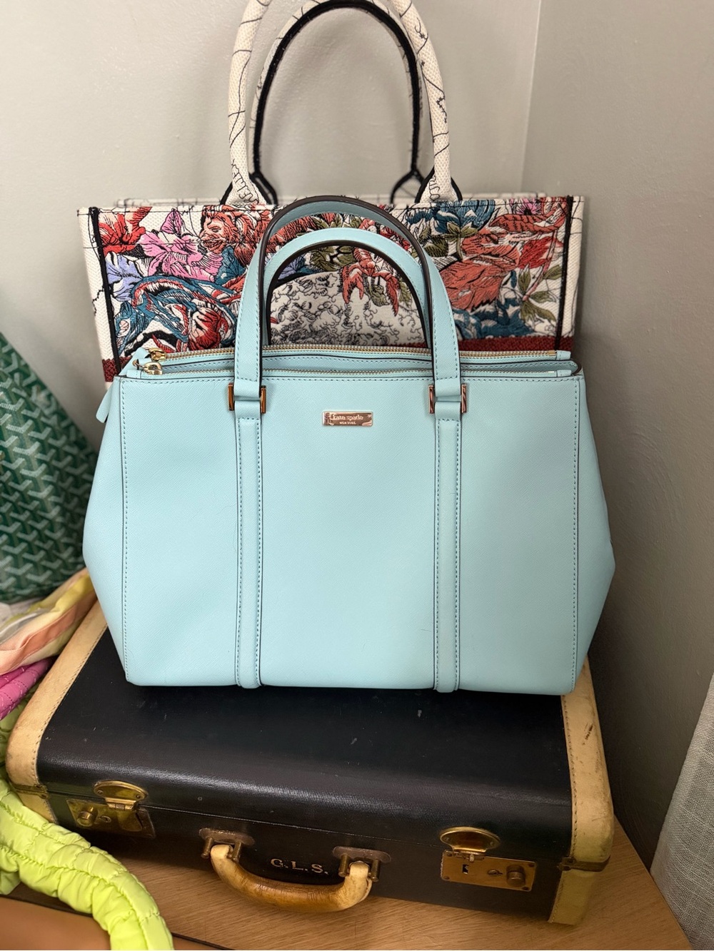 kate spade Light Blue Top-Handle Satchel